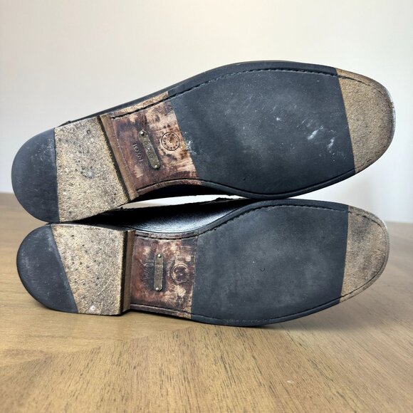 MEZLAN Mens Genuine Lizard Leather Penny Loafers 'ELDA' Dress Shoes Black 10.5 - Picture 6 of 10